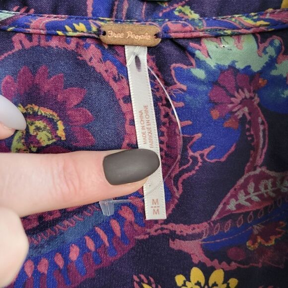 Free People Lana Printed Top M New - Picture 5 of 11